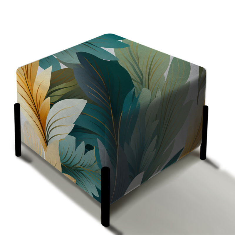 Mallari - Repose-pieds carré tropical