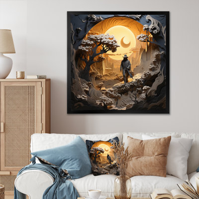 " Western Lone Outlaw Papercut II "
