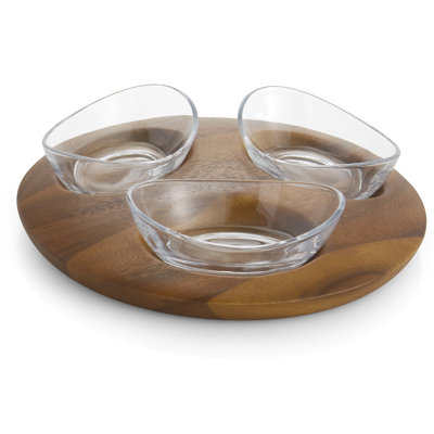 Nambe Vie Triple Snack Set