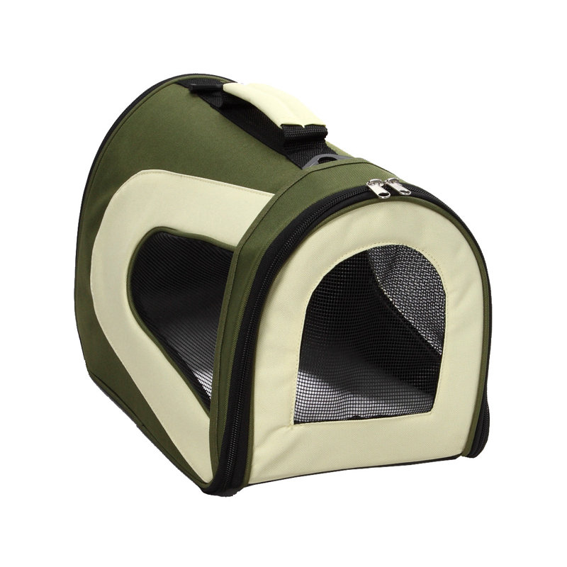 Sac de transport pour animal de compagnie pliable à fermeture à glissière Pet Life, Grand (H 10,5 po x l 10,1 po x P 18,1 po)