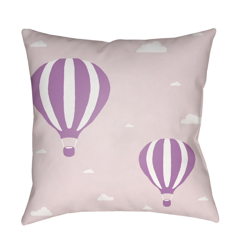 Cotton Outdoor Throw Pillow, 18" H x 18" W x 3.5" D, Light Blue