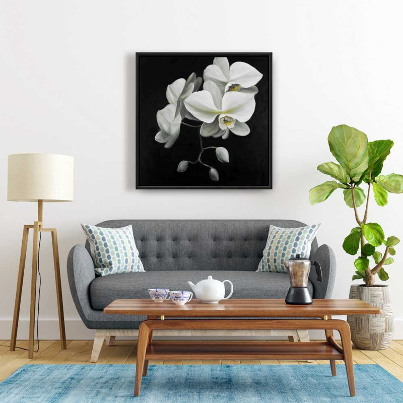 Toile orchidées blanches | Décoration florale et botanique pour chambre à coucher
