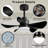 28' Ceiling Fans With Lights And Remote/APP Control, Low Profile Ceiling Fans With 5 Reversible Blades 3 Colors Dimmable 6 Speeds Ceiling Fan For Bedroom Kitchen-126007586