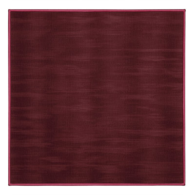 Tapis rouge uni lavable à la machine