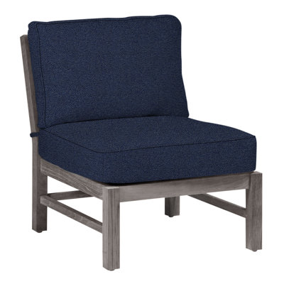 Club Teak Sectional Slipper Chair