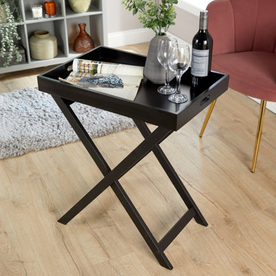 Alpine Large Side Coffee Butlers Tray Portable Table