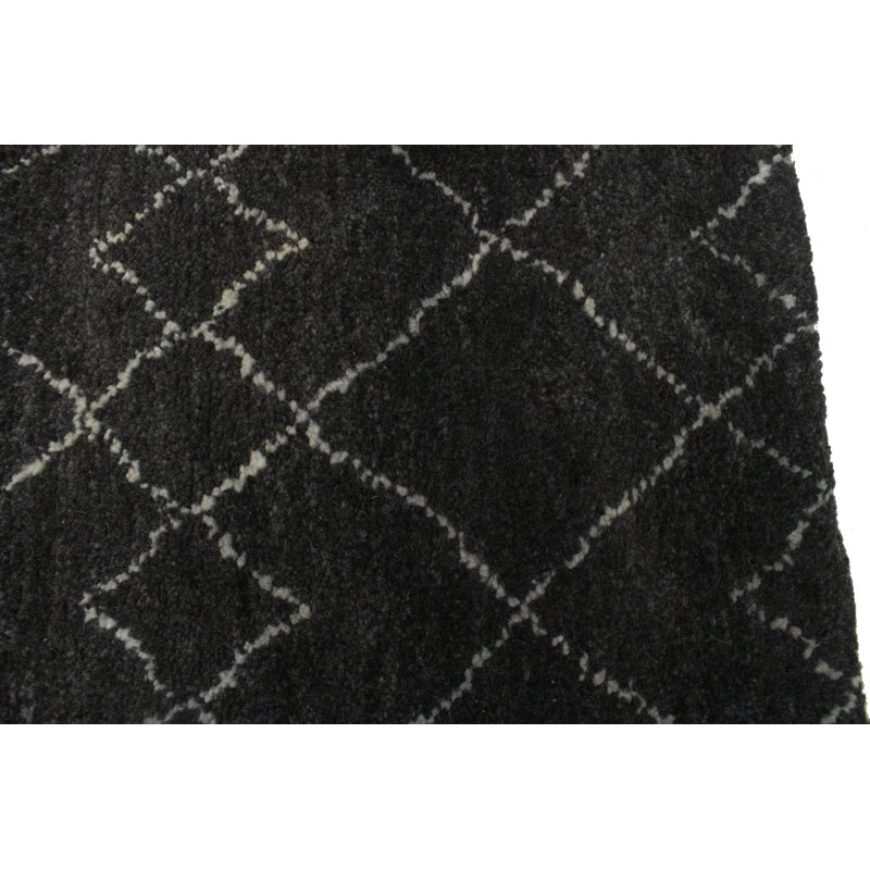 Tapis de couloir Charcoal Tribal, Tapis de couloir 2 pi 8 po x 8 pi