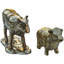 Midcentury Brass Cow & Calf, S/2