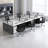 Rectangle 6 Person Office Cubicle Desk