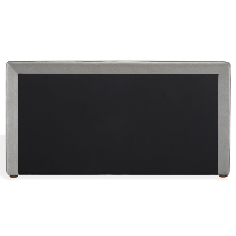 Callahan Upholstered Bed, King, Light Gray Linen