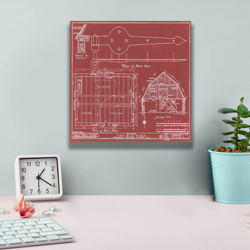  «Rockland County Barn 2» par Annie Warren, art mural sur toile, 12 po x 12 po, H 12 po x l 12 po