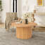 Charleily Solid Wood  Coffee Table Pedestal Round Sofa Side Table-2084153032-2084153038