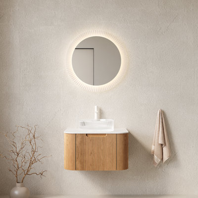 Lavabo en verre transparent 24 po