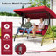 Balancelle de patio 3 places avec auvent avec coussins amovibles et support pour poches latérales-503035576-503035578