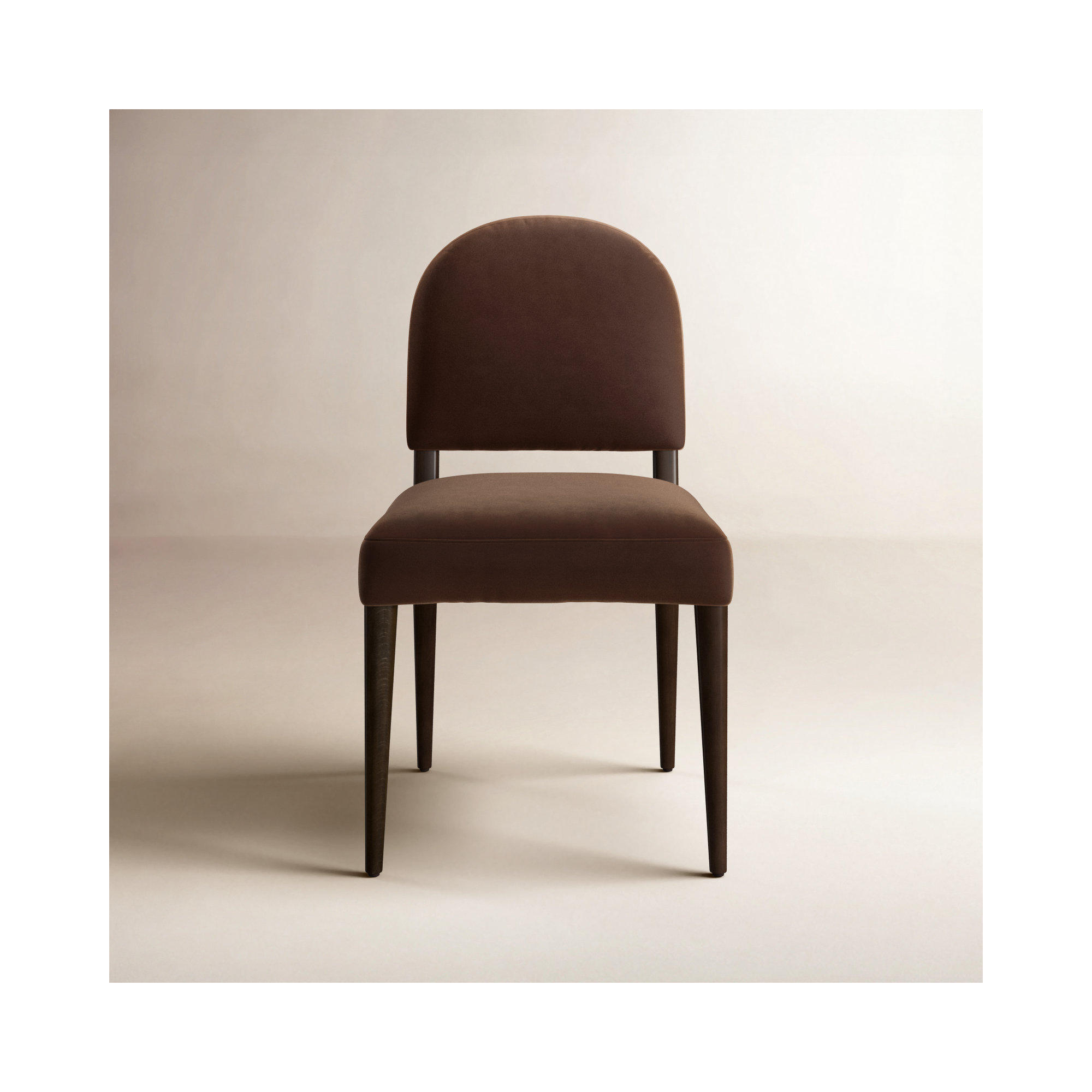 Berkely Upholstered Side Chair, Burnt Oak, Sapphire Coco