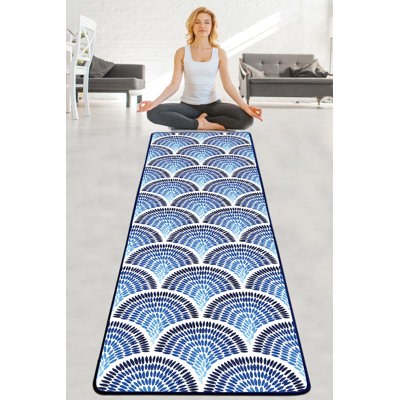 Tapis de yoga de qualité supérieure, 100% polyester, 23,6 po x 78,7 po | Hauteur des poils de 10 mm, antibactérien, antidérapant sous la surface | Lavable à la machine à 86 ° F, durable et confortable pour la maison ou le studio
