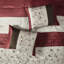Édredon 7 pièces Red King - motif brodé comprenant 1 édredon, 2 taies décoratives, 3 coussins décoratifs, jupe de lit, broderie élégante et détails décoratifs-131376145-131376146