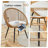 2 - Person Outdoor Seating Group with Rattan Swivel Chairs and Round Coffee Table