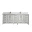 Aberdeen 84 " W Freestanding Standard Free Standing 2 Double Vanity Bathroom Vanity With Quartz Top
