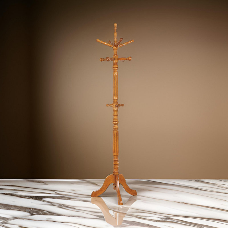 Solid Wood Freestanding Coat Rack