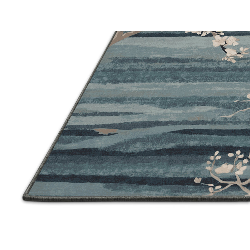 Tapis gris soyeux et moelleux, Rond 3 pi