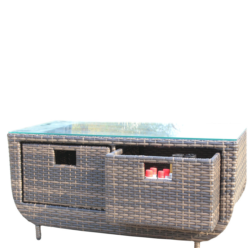 Table basse avec verre trempé
