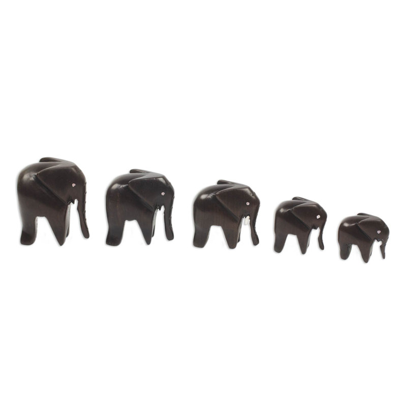 Ensemble de 5 figurines d'éléphant Slaterville