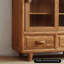 Wabi-Sabi Style Elm & Glass Accent Cabinet