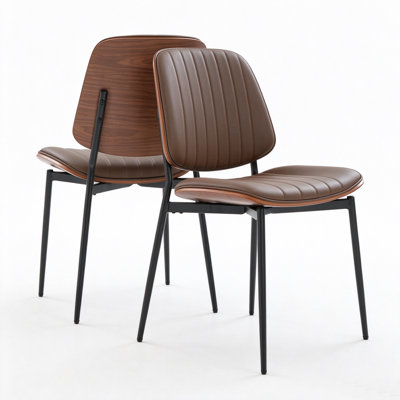 Chaise de salle à manger / chaise de salle à manger rembourrée de style Mid-Century