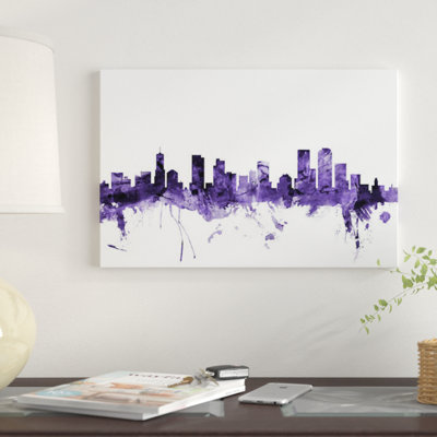«Denver, Colorado Skyline» par Michael Tompsett, impression sur toile tendue