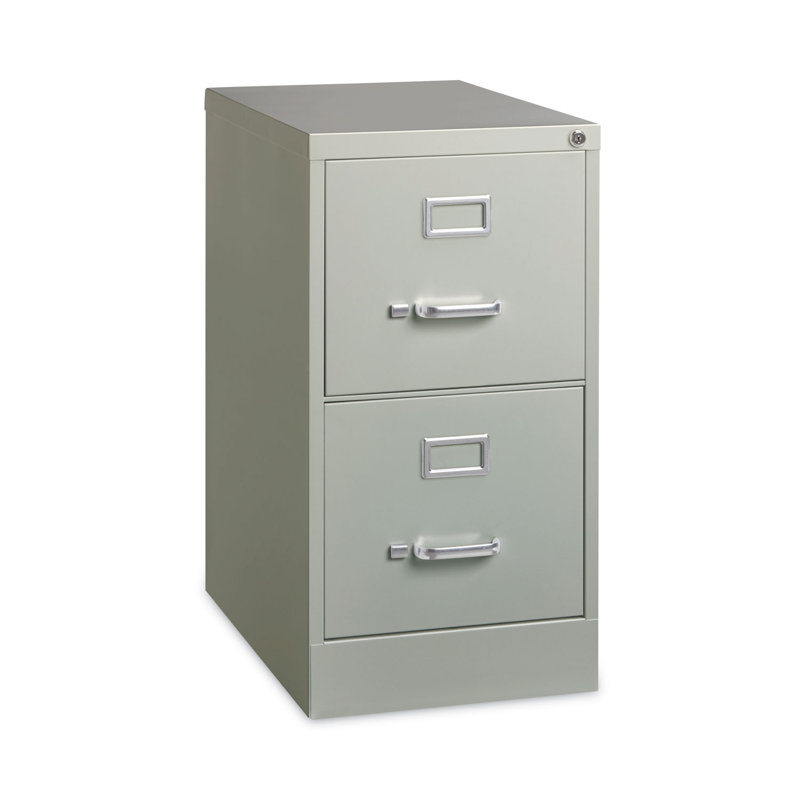 22" Deep 2 Drawer Letter Width Vertical File Cabinet, Commercial Grade,, Gray