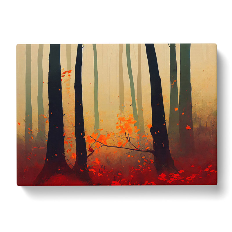 Vibrant Autumn Forest - Wrapped Canvas, 50cm H x 76cm W x 3cm D