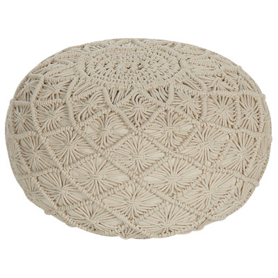 Gerasim 50cm Wide Round Pouffe Ottoman