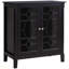 Buffet, armoire de rangement pour la cuisine, armoire d'appoint à double porte vitrée avec tablettes réglables-1184731456