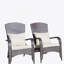 Chaise de patio avec coussins (coussin beige)-225706331