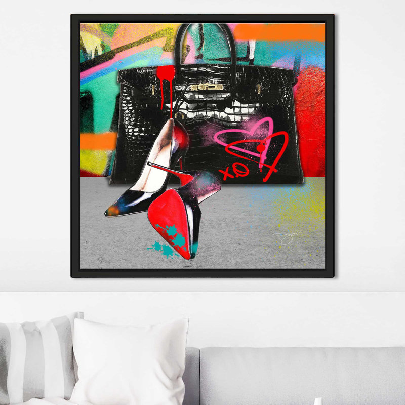 Bad Decisions 2B (Square) par By Jodi - impression, Cadre flottant noir, H 27,5 po x l 27,5 po x P 2 po