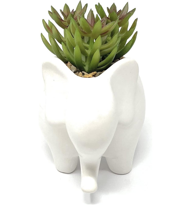 Pot à fleurs 4,7 po H, Éléphant