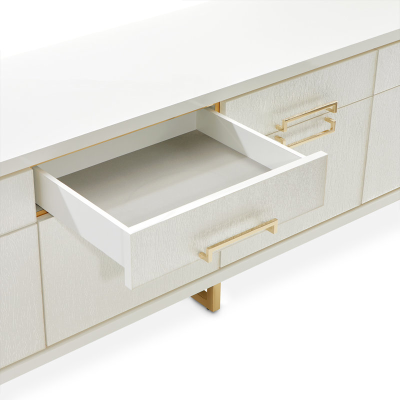 Palm Gate Media Cabinet - Cloud White