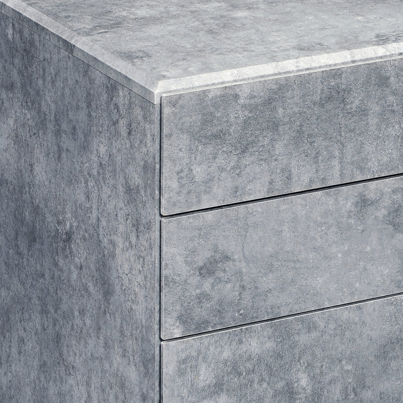 Silver 3-Drawer File Cabinet