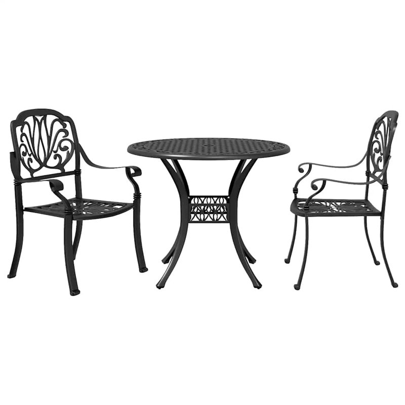 Patio Dining Set with Round Table, 2