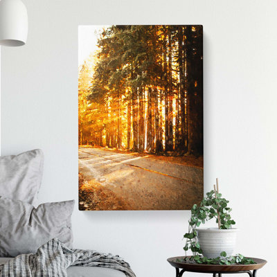 Sunlight Through the Forest - Wrapped Canvas