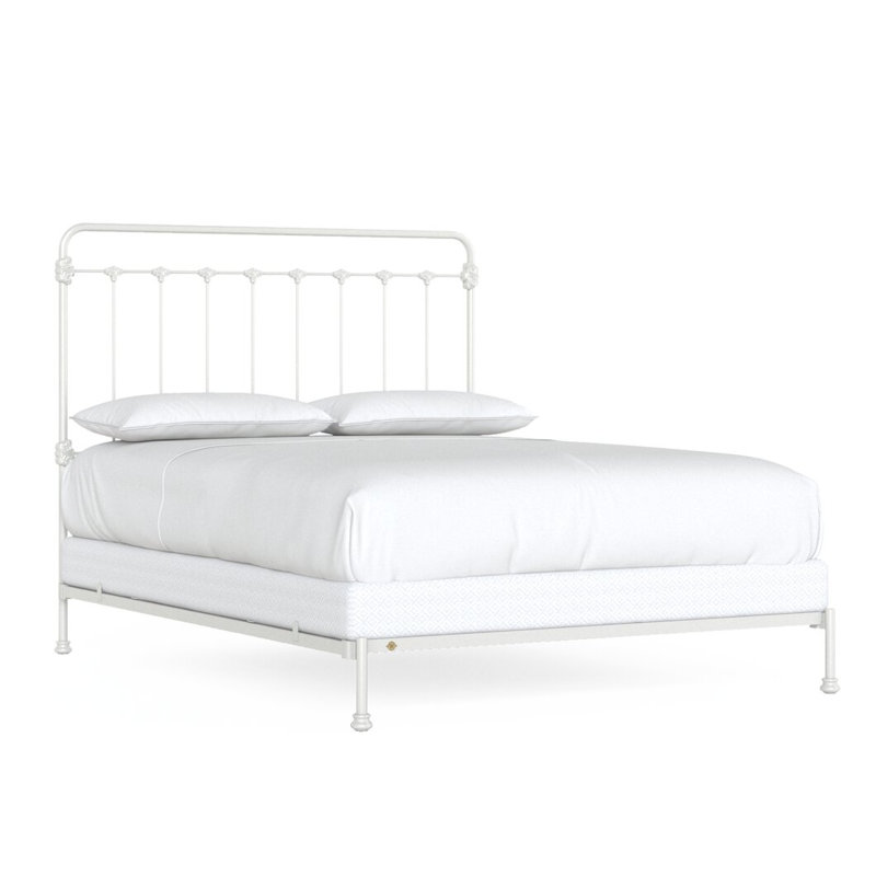 160 Picket Fence Bed | Hidden Foot Standard, King, Gloss White