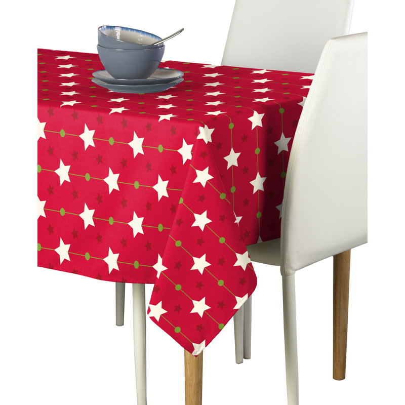 Enciso Geometric Christmas Tablecloth, 104" L x 60" W