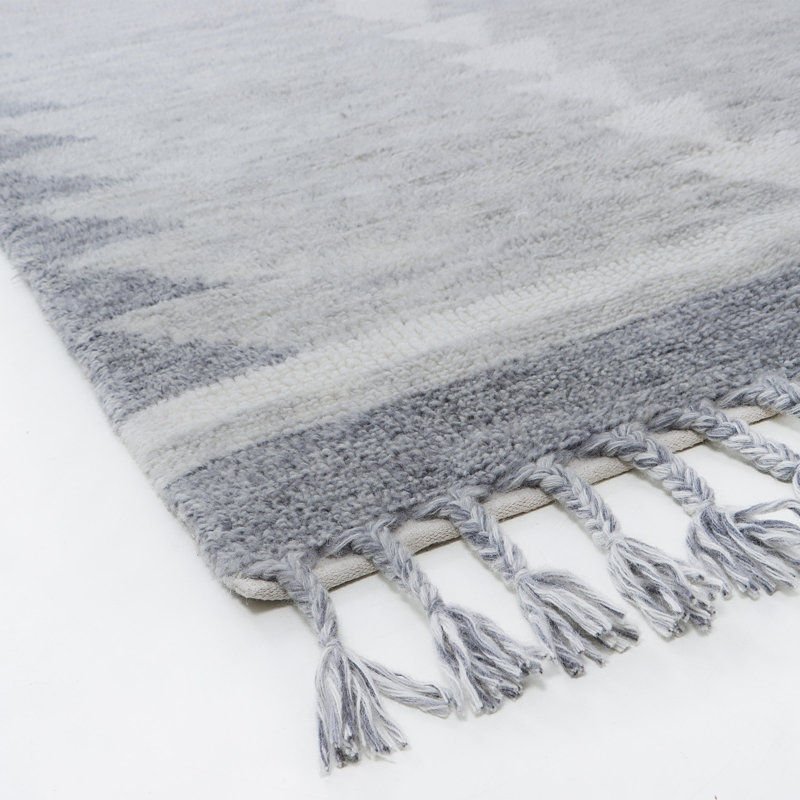 Tree Hugger Geometric Area Rug in Blue/Gray/Ivory, Rectangle 9' x 12'