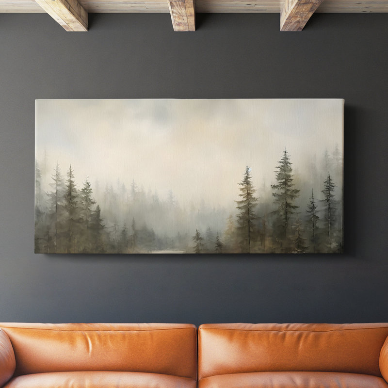Série paysage - CMXCIX - Toile tendue avec châssis - Prêt à accrocher, H 24 po x l 48 po