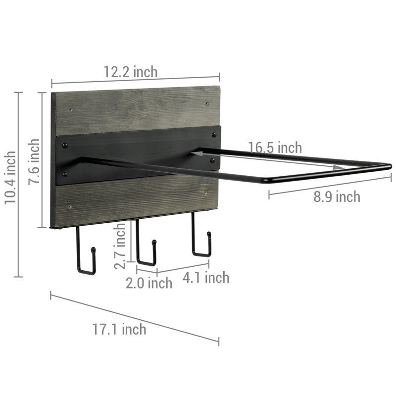Wall Mounted Multi-Use Sports Rack, Grey