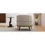 Chaise rembourrée moderne à deux tons en orange brûlé, larges coussins et pieds pour la conception de chambre à coucher ou de bureau en cuir de lin, idéal pour le salon-2069269557