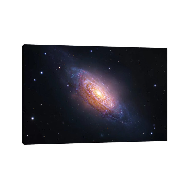 Spiral Galaxy In Leo (NGC 3521) by Robert Gendler - Wrapped Canvas Print, 20.32 cm H x 30.48 cm W