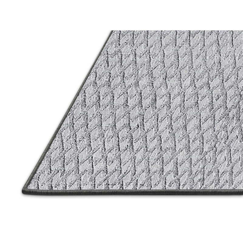 Tapis gris à motif géométrique Broadmoor, Rectangle 2 pi x 3 pi