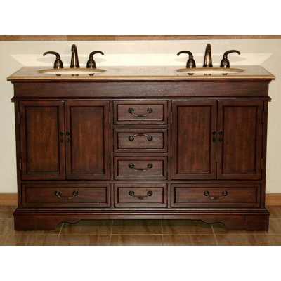 Ensemble de meuble-lavabo double 60 po Alberga
